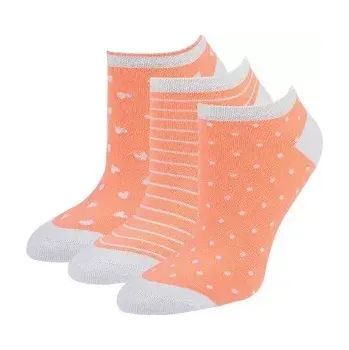 Dámské oblečení Dámské ponožky Karolína - 3 páry - 35-38 / lososová