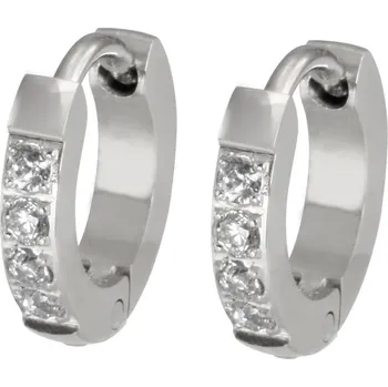 Náušnice Free Style Náušnice z chirurgické oceli se zirkony MESS26ST