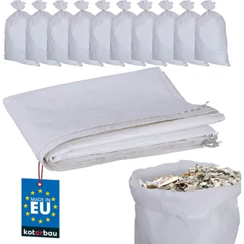 Pytle na odpadky Polypropylenový pytel na suť písek uhlí mouka 50 kg 60x105 cm sada 10 ks. - 50 kg
