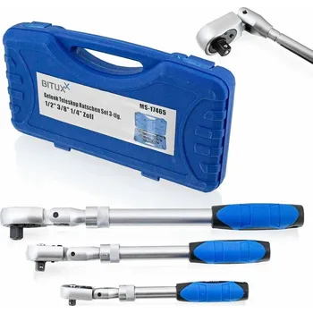 Sada nářadí Sada ráčen v kufříku Nastavitelné teleskopické 3 díly BITUXX M17465