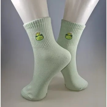 Dámské ponožky Dámské ponožky se žabkou - 35-38 / světle zelená