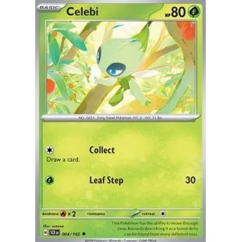 Sběratelská karetní hra Pokémon SCR 004/142 Celebi - Stellar Crown Stav: Near Mint, Verze: REVERSE HOLO