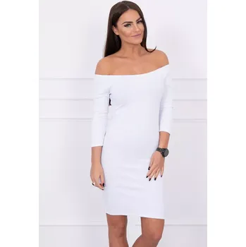 Dámské šaty Pruhované přiléhavé šaty bílé UNI