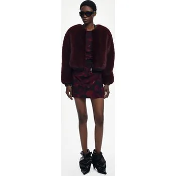 Dámské šaty Desigual Koktejlové šaty Petofrunce 25WWVW20 Bordó Slim Fit M