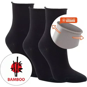 Dámské ponožky Dámské bambusové ponožky bez patentu - 35-38 / černá