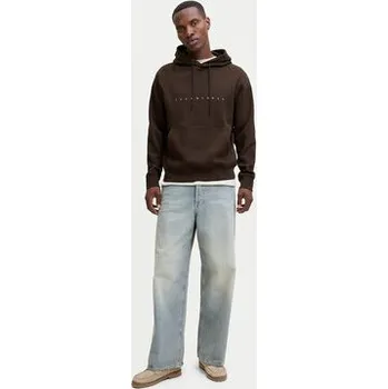 Pánská mikina Jack & Jones Mikina Star 12233972 Hnědá Relaxed Fit L