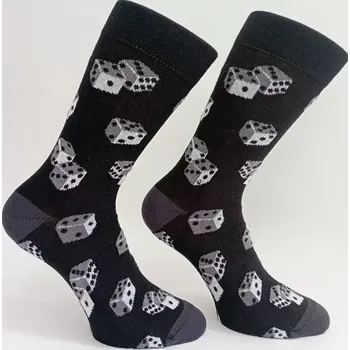 Pánské ponožky Dospělé ponožky Diced - 42-46 / černá