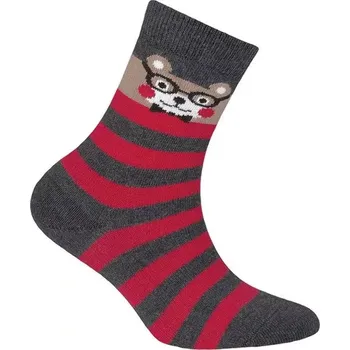 Chlapecké ponožky Pan Macko - 24-28 / tmavě šedá