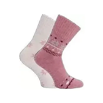 Dámské ponožky Dámské protiskluzové ponožky 37814 - 2 páry - 39-42 / růžová