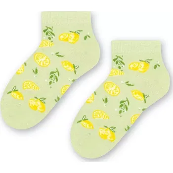 Dámské punčochy Dívčí ponožky Citroník - 32-34 / světle zelená