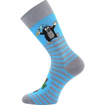Pánské ponožky Dospělé ponožky Krtek 111 - 43-46 / šedá/modrá