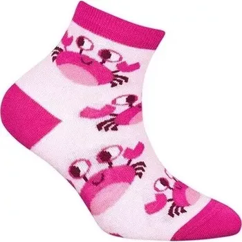 Dívčí ponožky Kraby - 14-16 / růžová