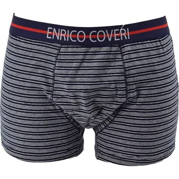 Pánské spodní prádlo Pánské bavlněné boxerky EB 1217 - 2XL / tmavě modrá