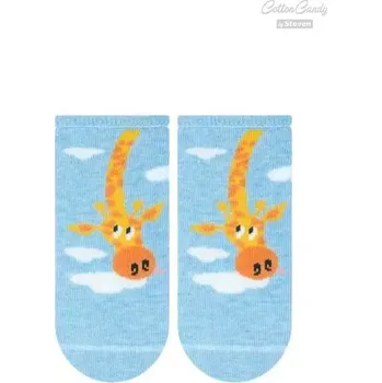 Dětská móda Kojenecké ponožky Žirafa - 14-16 / světle modrá