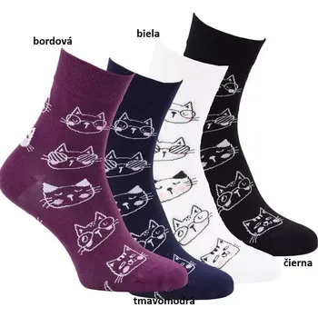 Dámské ponožky Dámské ponožky Veselé kočky - 35-38 / tmavě modrá