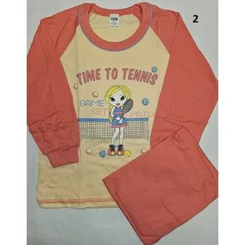 Dívčí pyžamo Dívčí pyžamo Blondýnka dlouhé - 104 / světle oranžová / 2