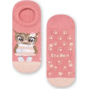 Dámské punčochy Dětské protiskluzové ťapky Sovička - 23-25 / růžová