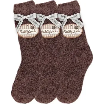 Dámské ponožky Dámské žinilkové ponožky Smooth - 35-42 / hnědá