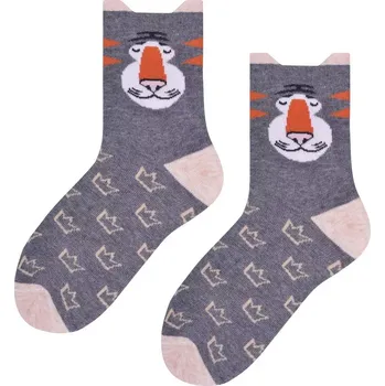Chlapecké oblečení Dětské ponožky Tygr - 29-31 / šedá
