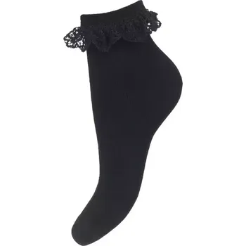 Dámské punčochy Dívčí ponožky s krajkou Lola - 35-37 / černá