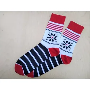 Pánské ponožky Dospělé ponožky Santini - 37-41 / červená/bíla