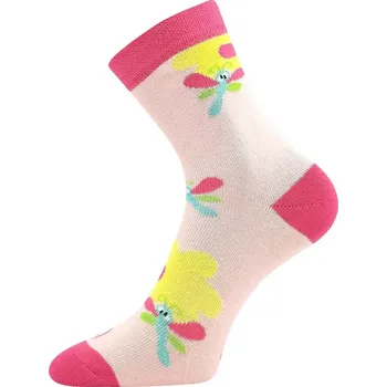 Dámská móda Dívčí ponožky Vážka L - 30-34 / světle růžová