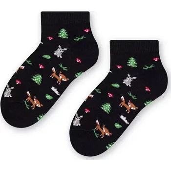 Dámské punčochy Dětské ponožky V lese - 29-31 / granat (tmavě modrá)