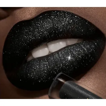 Rtěnka Černá rtěnka s glitry