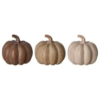 Podzimní dekorace dýně v krabičce Beige - set 6 ks