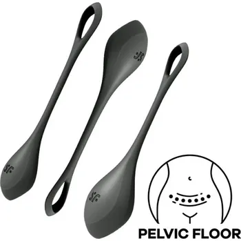 Sada vaginálních činek SATISFYER YONI POWER 2 TRAINING černá - s kupónem KUP15 cena 441 Kč + extra diskrétní expedice