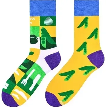 Pánské nestejné ponožky Hrášek - 39-42 / žlutá