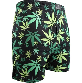 Trenýrky Pánské trenýrky Cannabis - 2XL / černá