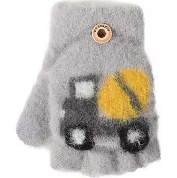 Rukavice Chlapecké pletené rukavice R-220 - 13 cm / světle šedá