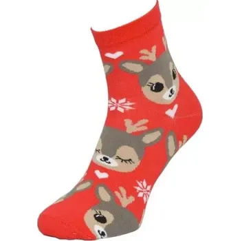 Dámské punčochy Dámské ponožky Srnka - 35-41 / červená