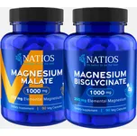 Natios Výhodný balíček 2 druhů hořčíků Malát a Bisglycinát
