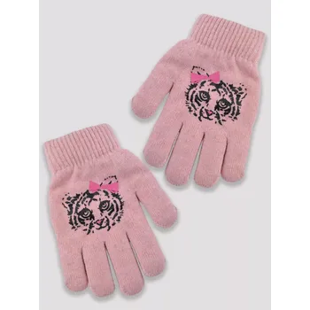 Rukavice Dívčí pletené rukavice RZ023 Tiger - 18 / tmavě modrá