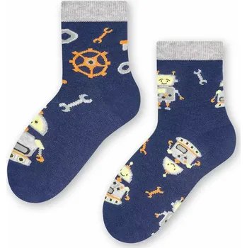 Chlapecké nestejné ponožky Mechanik - 29-31 / jeansová