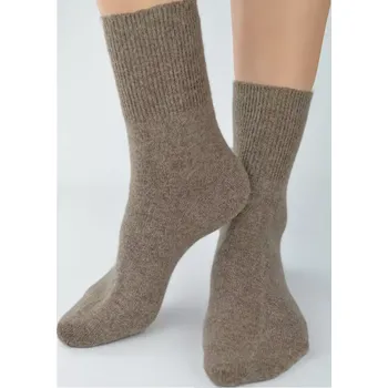 Dámské ponožky Dámské ponožky s angorou SB082 - 36-41 / světle hnedá