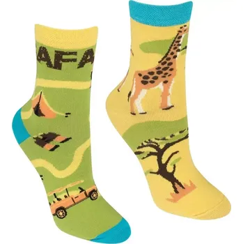 Dámské punčochy Dámské nestejné ponožky Safari - 39-42 / světle zelená