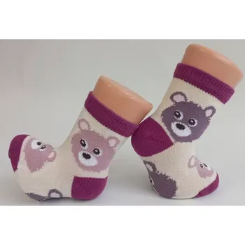 Kojenecké - dětské ponožky Nikola - 0-4 mesiace / smetanová