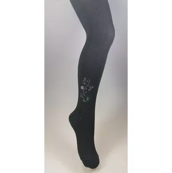 Dámské punčochy Dívčí punčochy Ornament S - 116-122 / černá