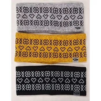 Zimní čelenka Čičmany - Uni / hořčicová