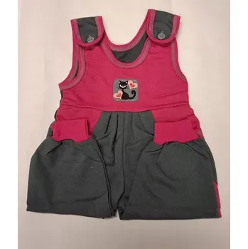 Tepláky se šlemi Klasik - 74 / tmavošedá/malinová