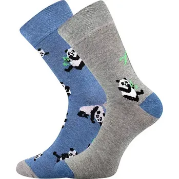 Dospělé nestejné ponožky Jsem Panda - 39-42 / modrá