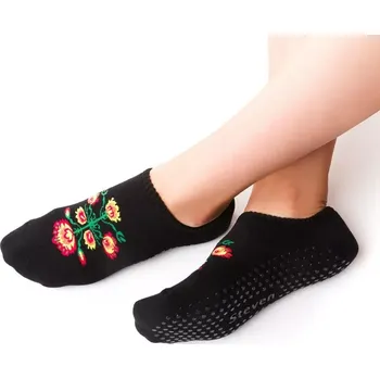 Dámské punčochy Protiskluzové ťapky Folklór - 35-37 / černá (01)