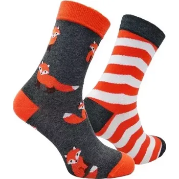 Pánské ponožky Veselé nestejné ponožky Jsem liška - 36-38 / šedá