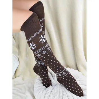 Dámské punčochy Dámské nadkolenky SB146 - 36-41 / hnědá