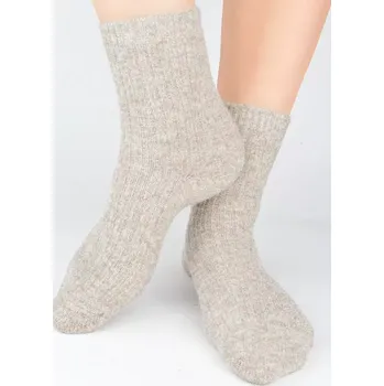 Dámské ponožky Dámské ponožky s vlnou SB133 - 36-41 / hnědý melír