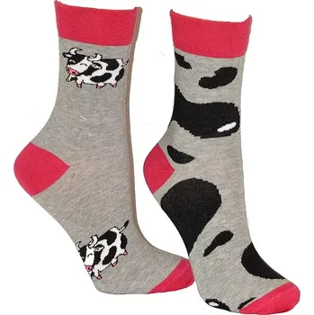Veselé nestejné ponožky Jsem Kravička - 45-47