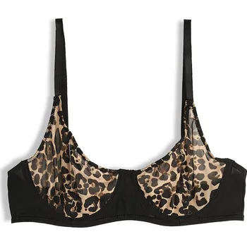 Podprsenka GATE Nevyztužená podprsenka s kosticemi s leopardím vzorem 75A 625-0189/28